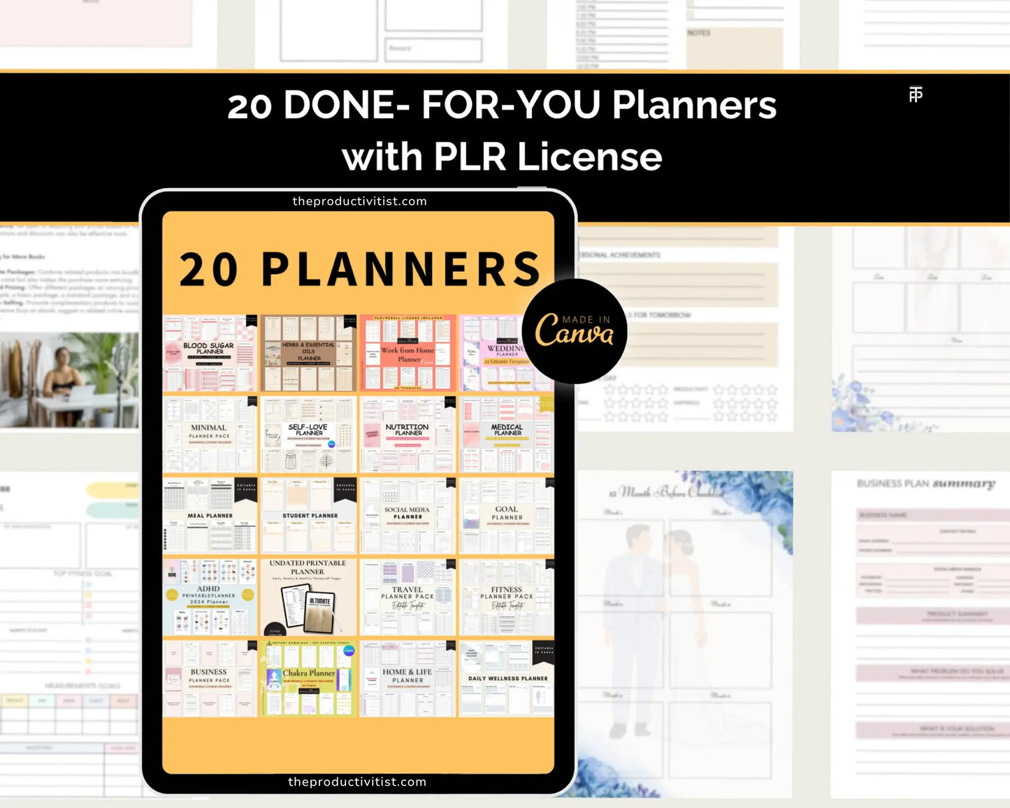 30 Editable Planners and Journals Mega Bundle with Full PLR Rights