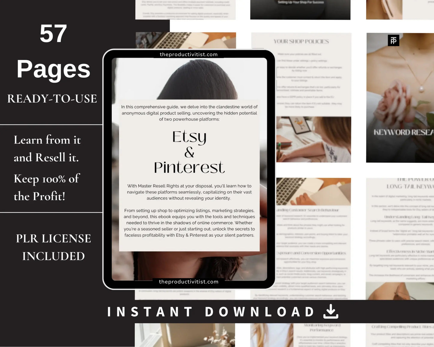 Mastering Etsy & Pinterest — PLR eBook (57 Pages)