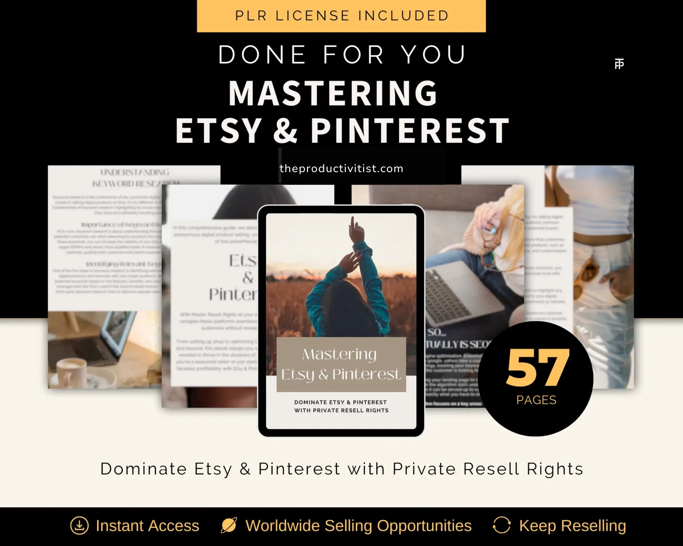 Mastering Etsy & Pinterest — PLR eBook (57 Pages) – theproductivitist.com